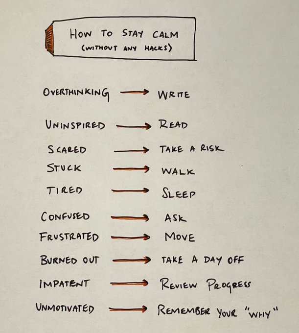 How to stay calm